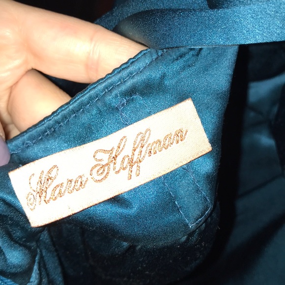 Mara Hoffman Silk dark green halter top blouse - Picture 5 of 6